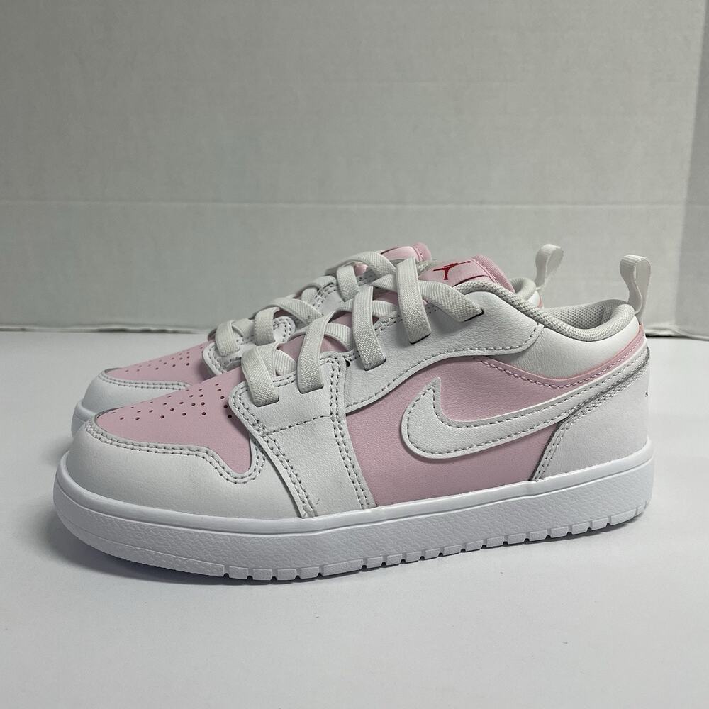 Air Jordan 1 Low ALT PS Pink Foam DR9748 608 Size 2 Y Kids White Slip On Strap